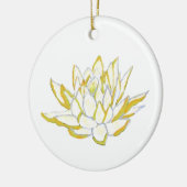 黄色の蓮の花ホームぶら下がったデコのペンダント セラミックオーナメント (左)