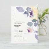 黄色の薄紫バラフローラ我々はノットカードを結んだ サンキューカード (スタンド正面)