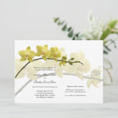 黄色の蘭のカスタマイズ可能結婚式招待状 招待状 (スタンド正面)