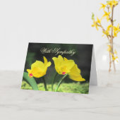 黄色の蘭の同情カード カード (黄色い花)
