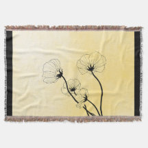 黄色の蘭の花の線画