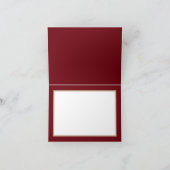 黄色の蘭の赤の背景ありがとう カード (内部)