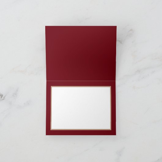 黄色の蘭の赤の背景ありがとう カード (内部)