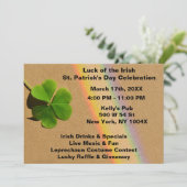 黄色の虹のセントパトリックデーの招待状 招待状 (スタンド正面)