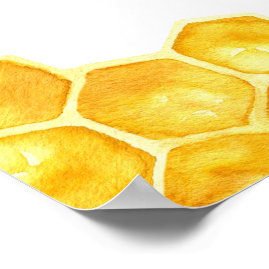 黄色の蜂蜜のまわりには赤ちゃんのシャワーのゲームを言わない ポスター (角)