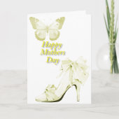黄色の蝶と靴 カード (正面)