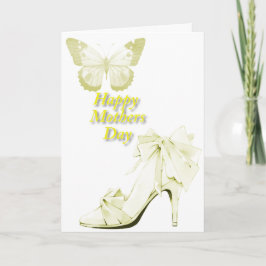 黄色の蝶と靴 カード