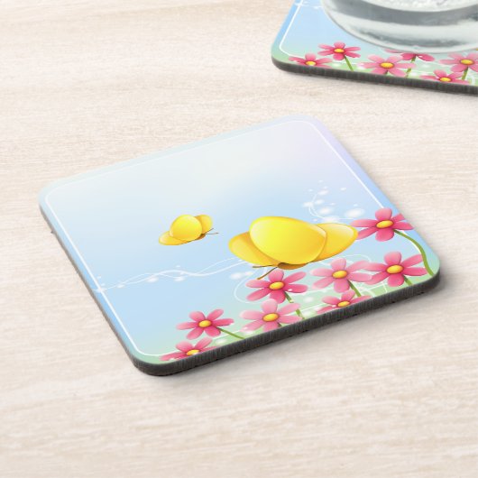 黄色の蝶 コースター (左側)