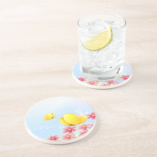 黄色の蝶 コースター (側面)