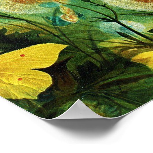 黄色の蝶。 ポスター (角)