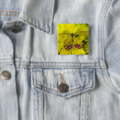 黄色の蝶 缶バッジ (インサイチュ)