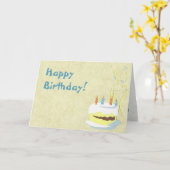 黄色の誕生日カード カード (黄色い花)