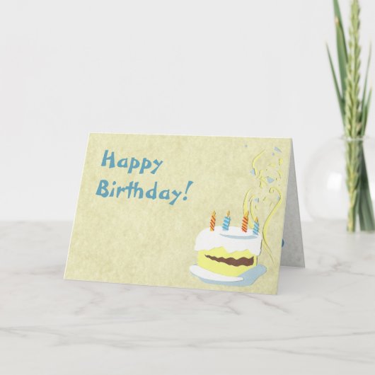 黄色の誕生日カード カード (正面)