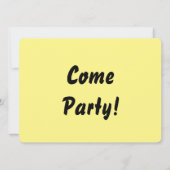 黄色の誕生日招待状 招待状 (裏面)