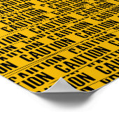 黄色の警告テープ ポスター (角)