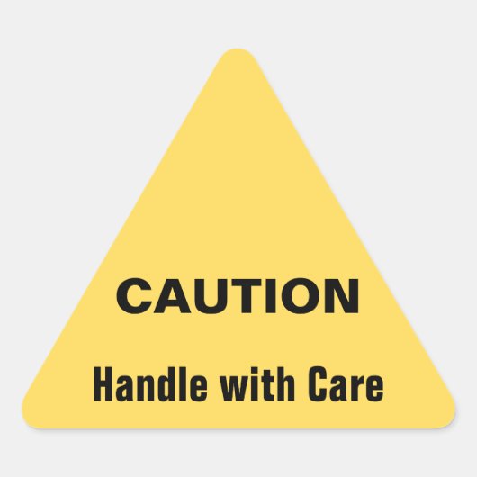 黄色の警告 三角形シール (正面)