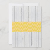 黄色の象のベイビーシャワーパーティーレモンリボン招待状 招待状 (裏面)