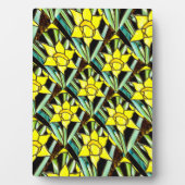 黄色の貴重な花のパターン フォトプラーク (正面)
