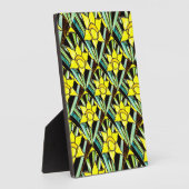 黄色の貴重な花のパターン フォトプラーク (側面)