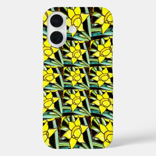 黄色の貴重な花のパターン Case-Mate iPhoneケース (裏面)