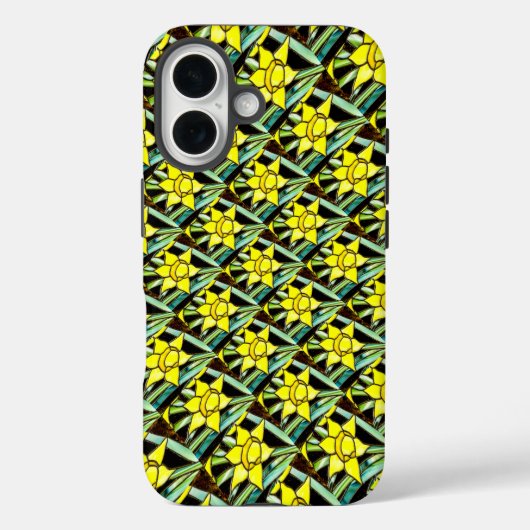 黄色の貴重な花のパターン Case-Mate iPhoneケース (裏面)