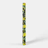 黄色の貴重な花のパターン SAMSUNG GALAXYケース (右側面)