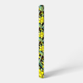 黄色の貴重な花のパターン SAMSUNG GALAXYケース (左側面)