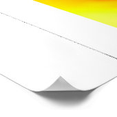 黄色の赤いチューリップマクロ写真 ポスター (角)