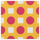 黄色の赤い水玉模様 ファブリック (クローズアップ)