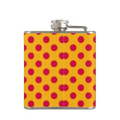 黄色の赤い水玉模様 フラスク (裏面)