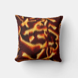 黄色の赤い汚れは、欠陥のあるスプレーまたはインクの通気孔に見える クッション