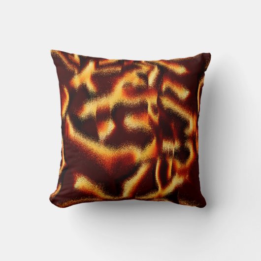 黄色の赤い汚れは、欠陥のあるスプレーまたはインクの通気孔に見える クッション (正面)