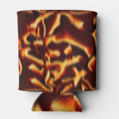 黄色の赤い汚れは、欠陥のあるスプレーまたはインクの通気孔に見える 缶クーラー (裏面)