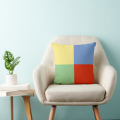 黄色の赤い緑の正方形 クッション (椅子)