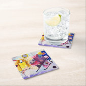 黄色の赤い青、ワジリー·カンディンスキー スクエアペーパーコースター (インサイチュ)