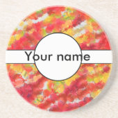 黄色の赤い（ばちゃばちゃ）跳ねる コースター (正面)