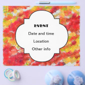 黄色の赤い（ばちゃばちゃ）跳ねる チラシ (シングル)