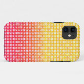 黄色の赤のグラデーションの格子模様 Case-Mate iPhoneケース (裏面(横))