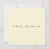 黄色の進行モダンパーティの招待状 招待状 (裏面)