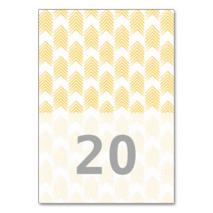 黄色の部族矢印テーブルカード テーブルナンバー