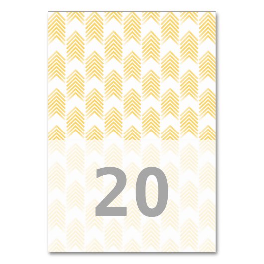 黄色の部族矢印テーブルカード テーブルナンバー (正面)