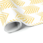 黄色の部族矢印パターン ラッピングペーパー (ロールコーナー)