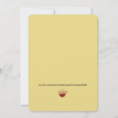 黄色の醜いクリスマスセーターパーティー 招待状 (裏面)