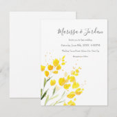 黄色の野の花 招待状 (正面/裏面)