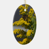 黄色の野生の花を持つオーナメント セラミックオーナメント (右)