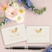 黄色の野生の花蝶の赤ちゃんシャワーエンクロージャ エンクロージャーカード