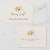 黄色の野生の花蝶の赤ちゃんシャワーエンクロージャ エンクロージャーカード (正面/裏面)