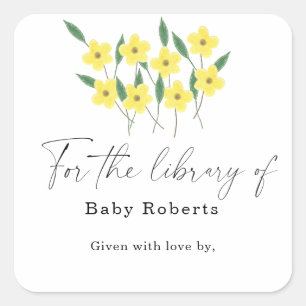 黄色の野生の花 – ライブラリ スクエアシール
