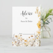 黄色の野結婚花 アドバイスカード (スタンド正面)