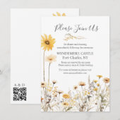 黄色の野結婚花 エンクロージャーカード (正面/裏面)